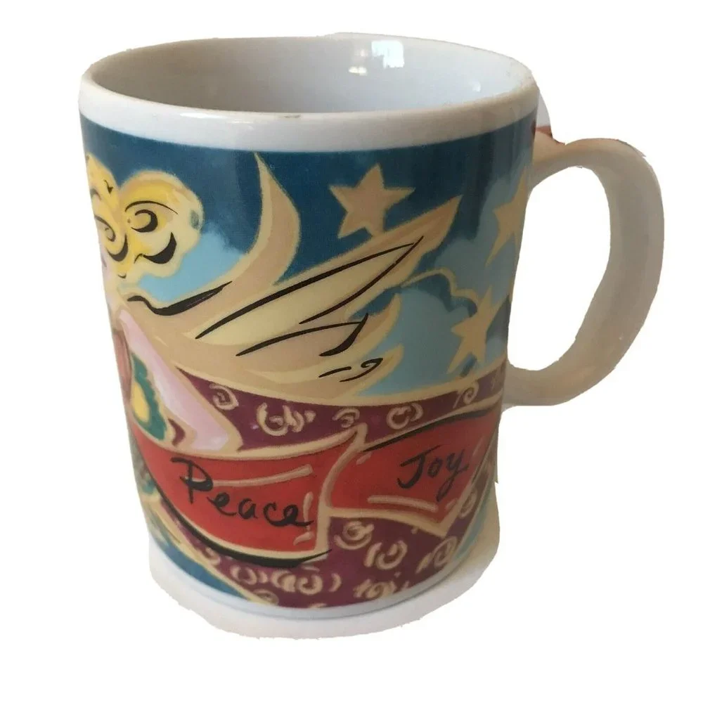 Starbucks Home for the Holidays angel mug coffe‎ cup Mary Graves Christmas